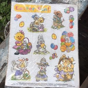 Vintage Suzy zoo Easter fun window clings